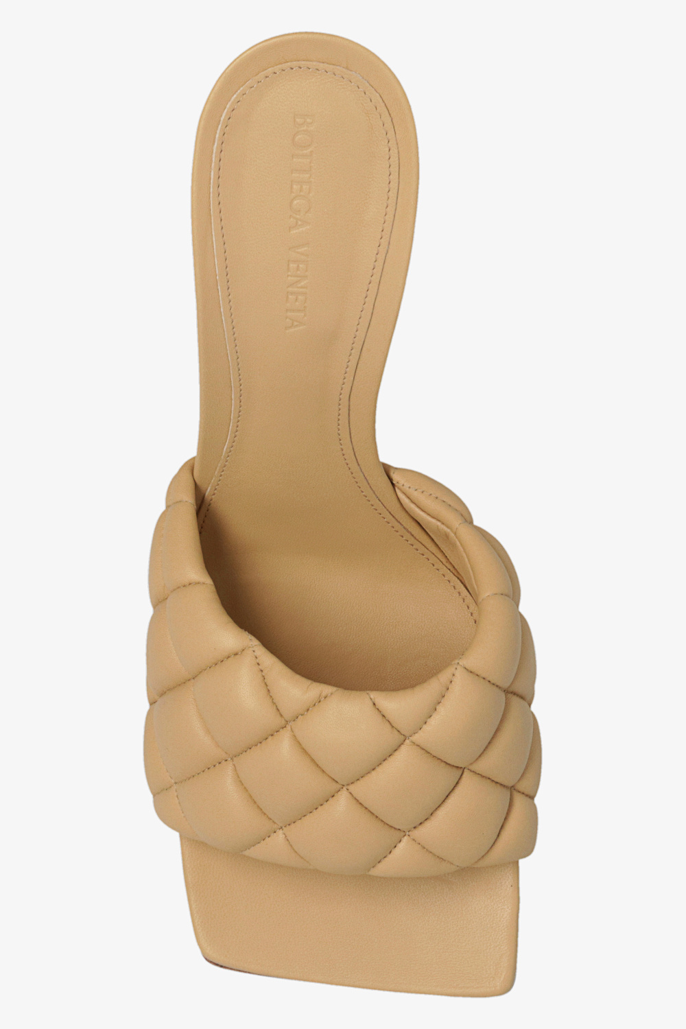 Bottega Veneta The Pouch 20 - Beige 'Padded' mules Bottega
